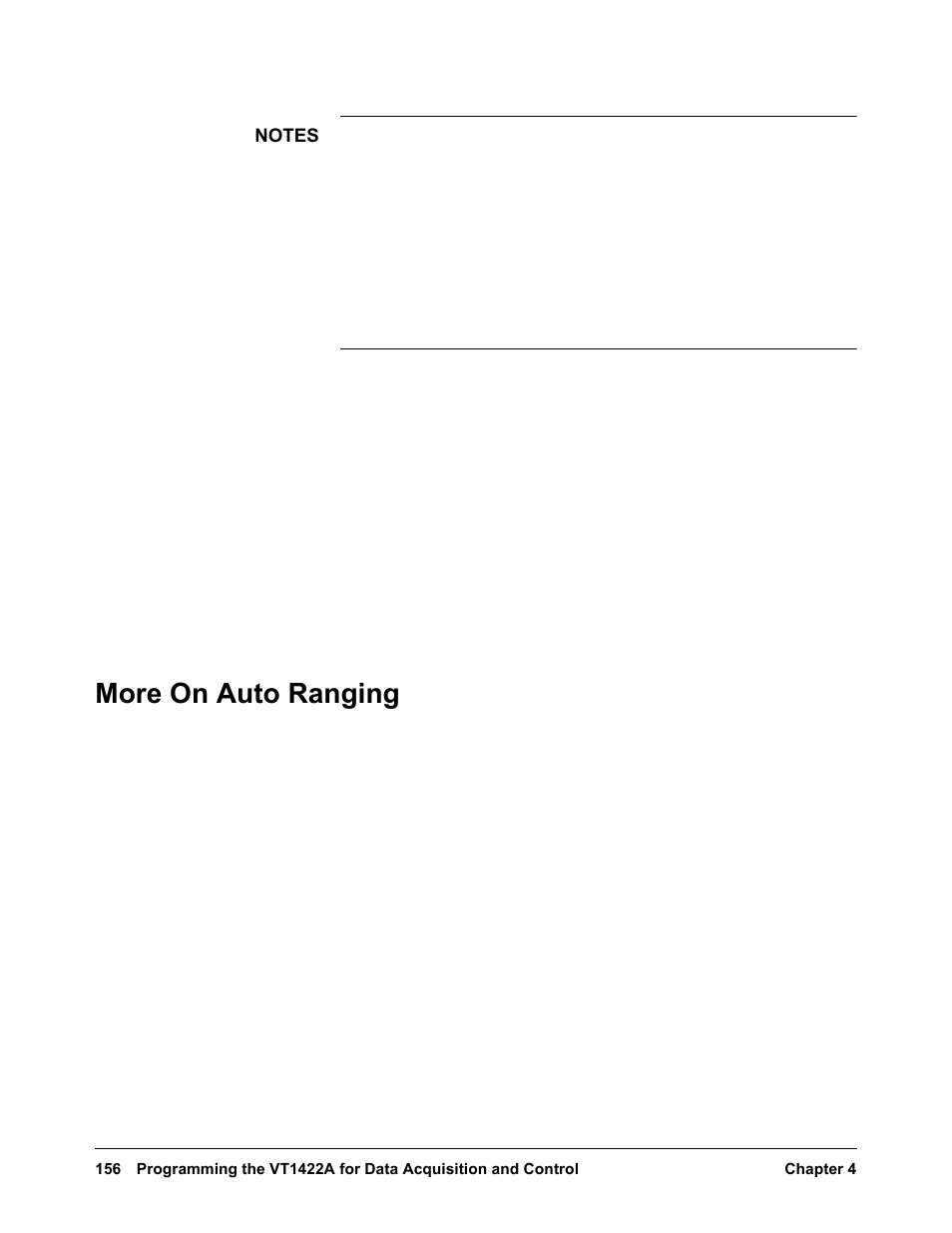 More on auto ranging | VXI VT1422A User Manual | Page 158 / 529