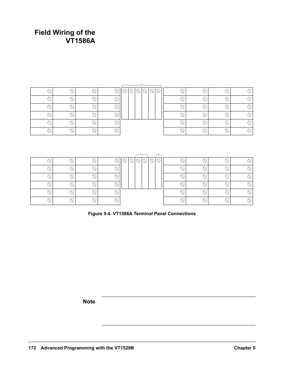 Field wiring of the vt1586a, Left side right side | VXI VT1422A User Manual | Page 174 / 529