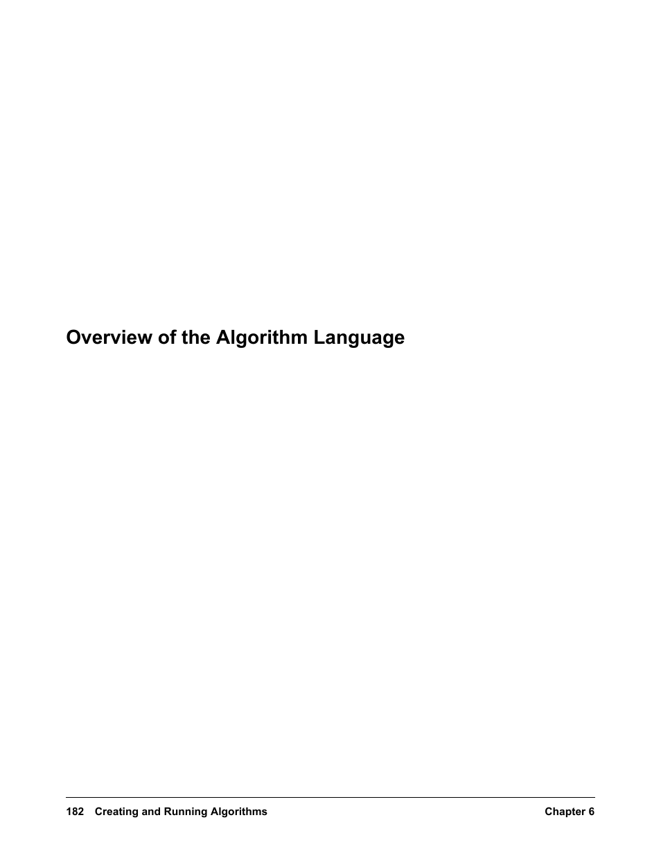 Overview of the algorithm language | VXI VT1422A User Manual | Page 184 / 529