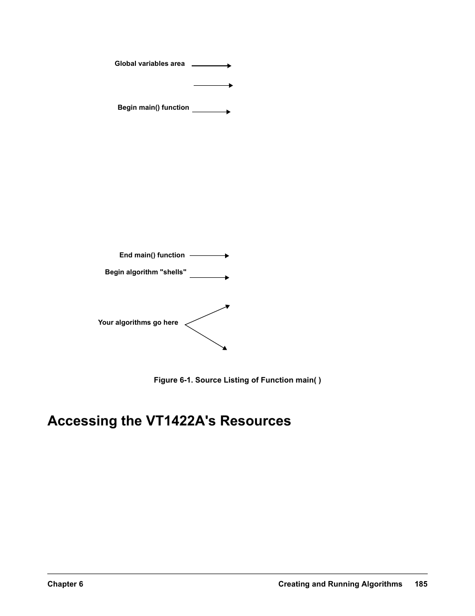 Accessing the vt1422a's resources | VXI VT1422A User Manual | Page 187 / 529