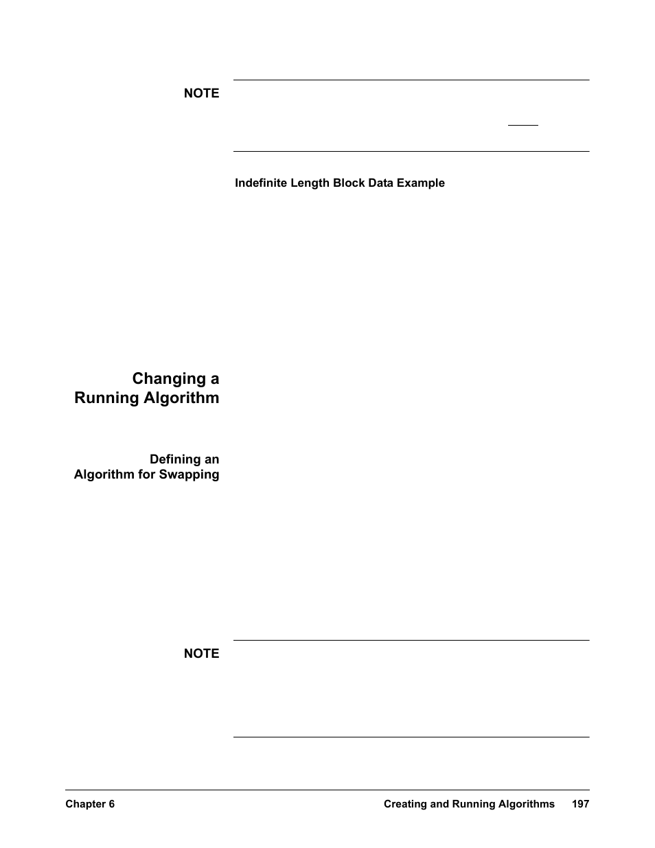Changing a running algorithm, Defining an algorithm for swapping | VXI VT1422A User Manual | Page 199 / 529
