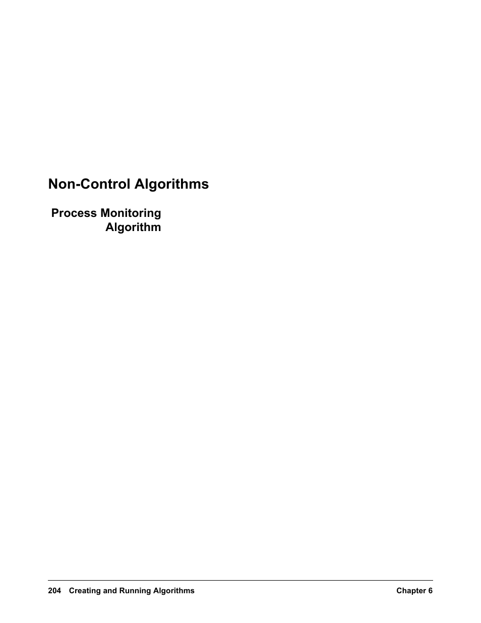 Non-control algorithms, Process monitoring algorithm | VXI VT1422A User Manual | Page 206 / 529