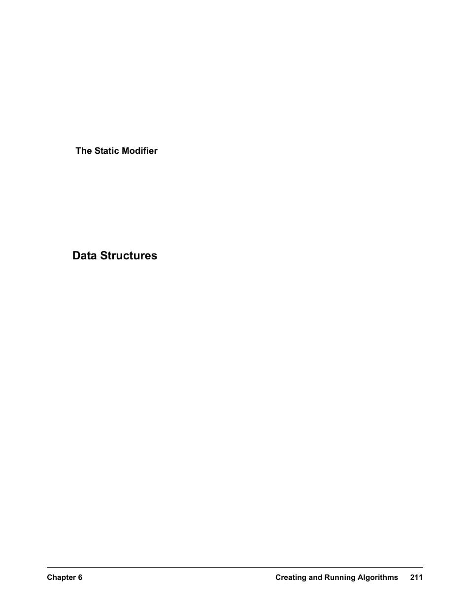 The static modifier, Data structures | VXI VT1422A User Manual | Page 213 / 529