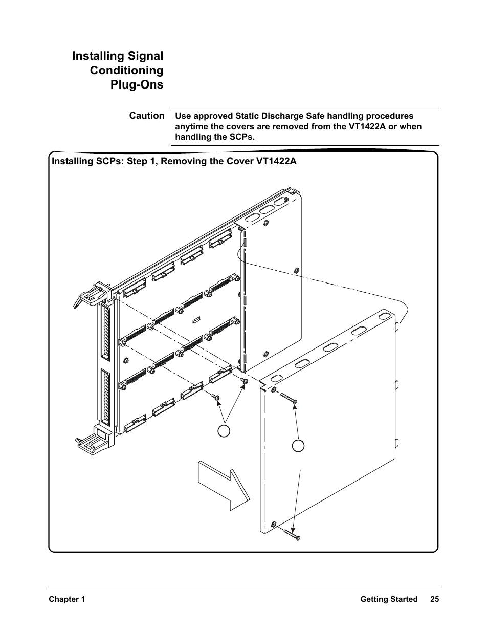 Installing signal conditioning plug-ons | VXI VT1422A User Manual | Page 25 / 529