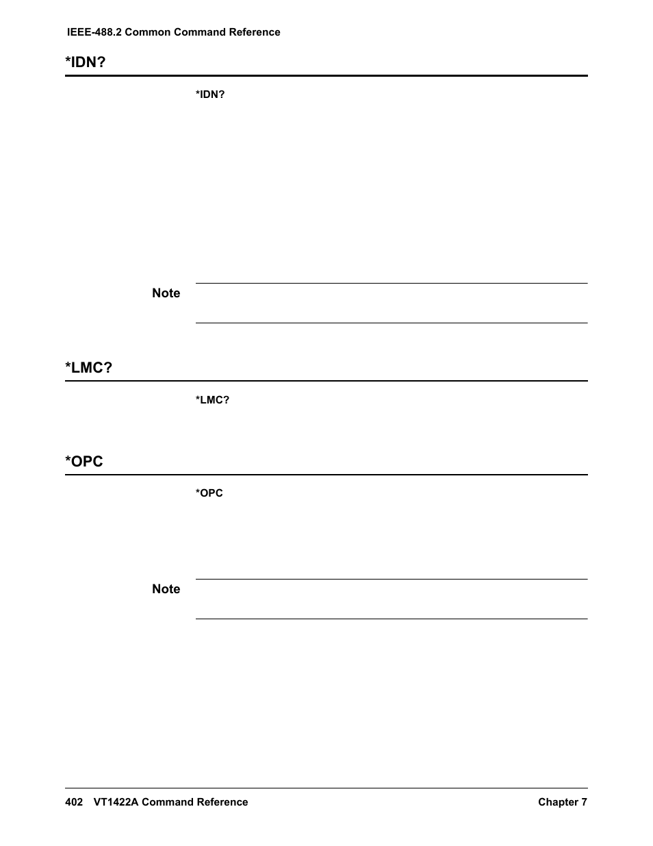 Idn? *lmc? *opc | VXI VT1422A User Manual | Page 404 / 529