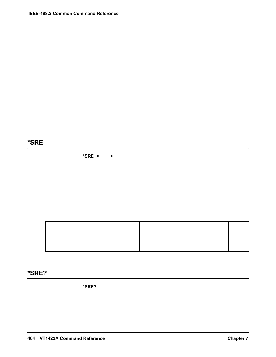 Sre *sre | VXI VT1422A User Manual | Page 406 / 529