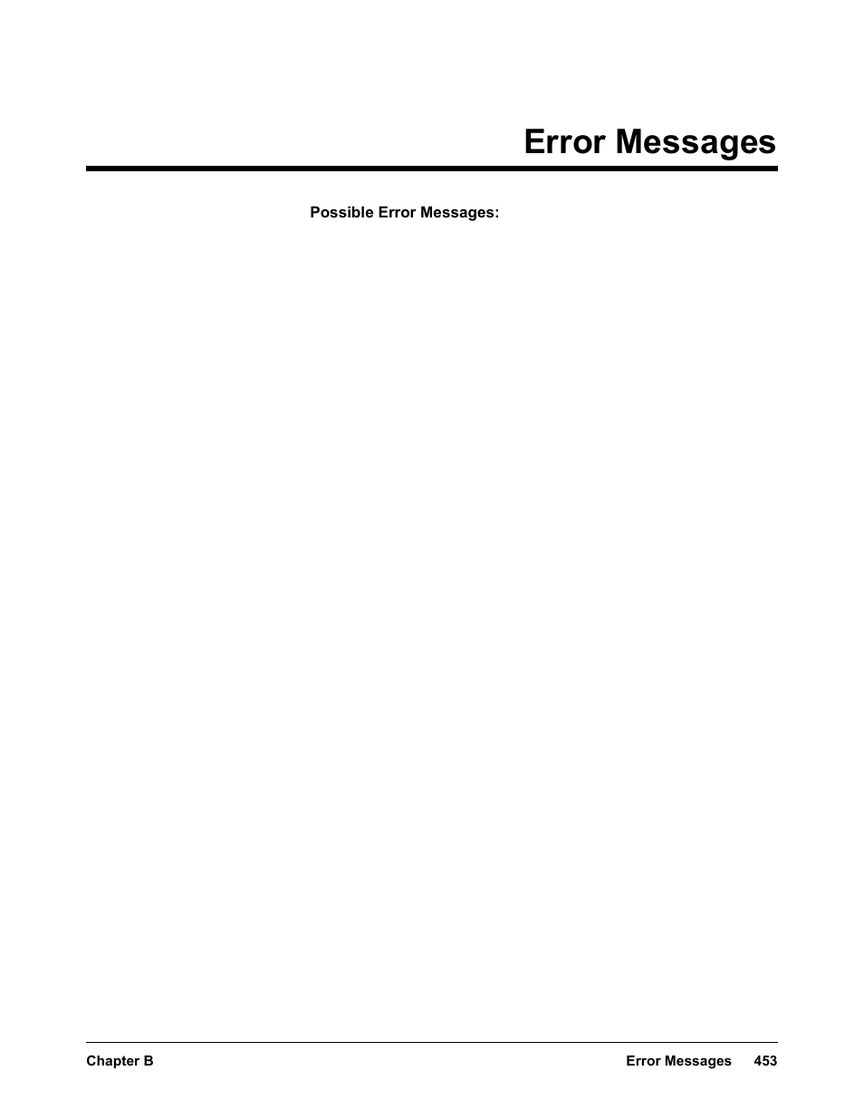 Appendix b error messages, Appendix b, Error messages | VXI VT1422A User Manual | Page 455 / 529