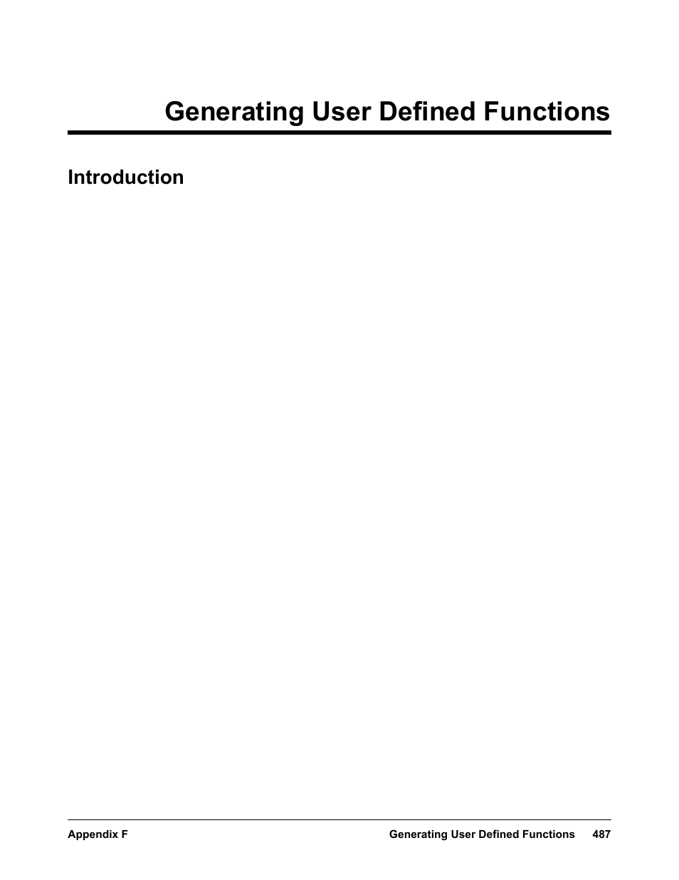 Appendix f generating user defined functions, Introduction, Appendix f | Generating user defined functions | VXI VT1422A User Manual | Page 489 / 529