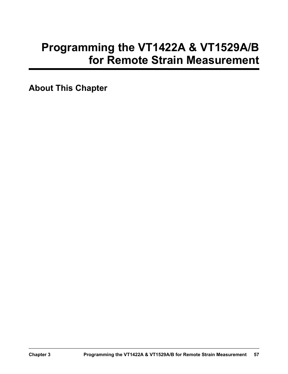 About this chapter, Chapter 3 | VXI VT1422A User Manual | Page 59 / 529