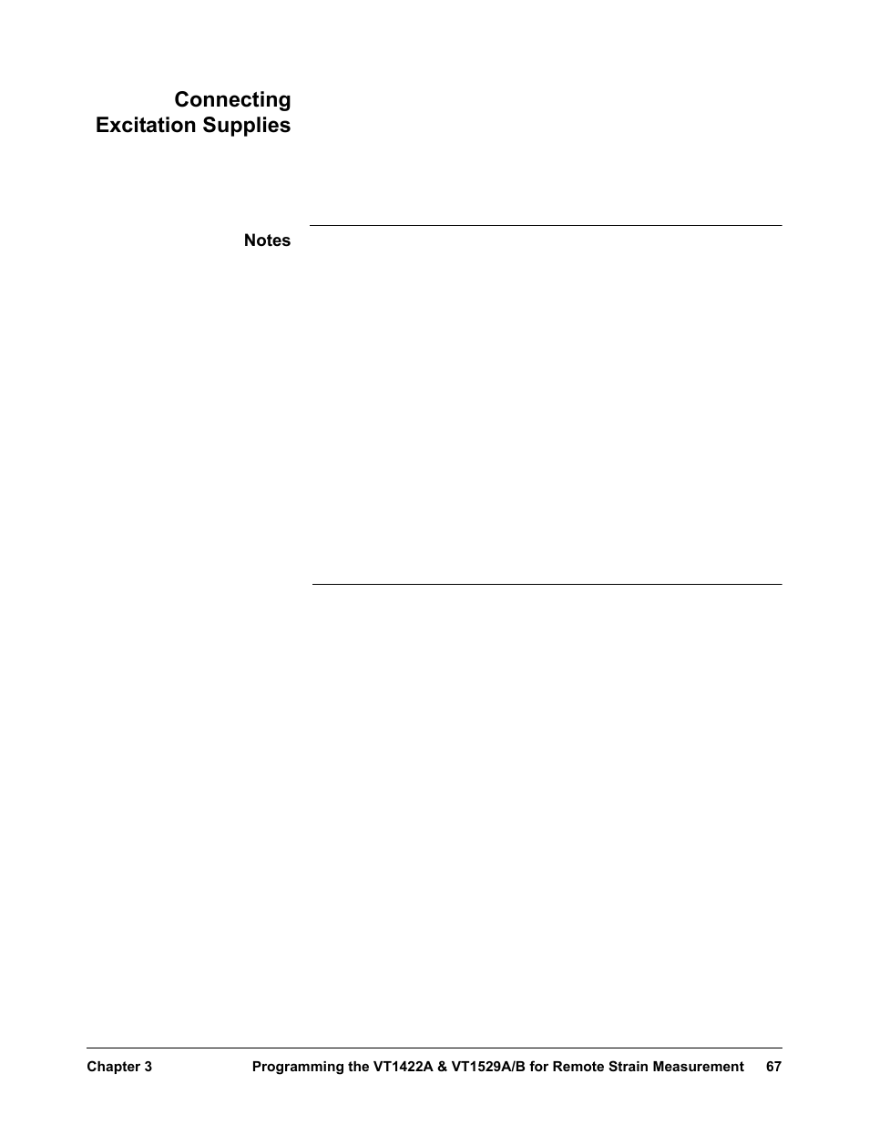 Connecting excitation supplies | VXI VT1422A User Manual | Page 69 / 529