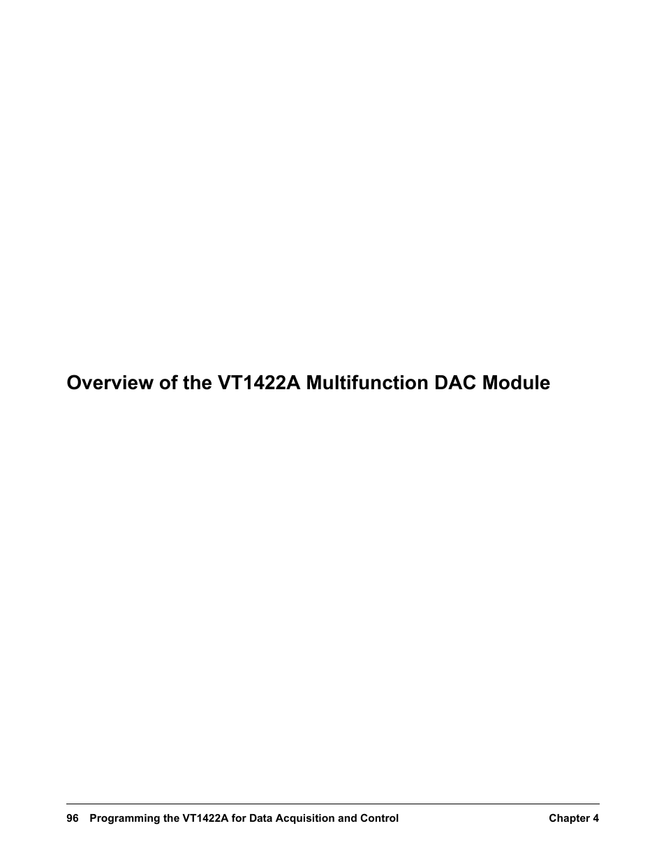 Overview of the vt1422a multifunction dac module | VXI VT1422A User Manual | Page 98 / 529