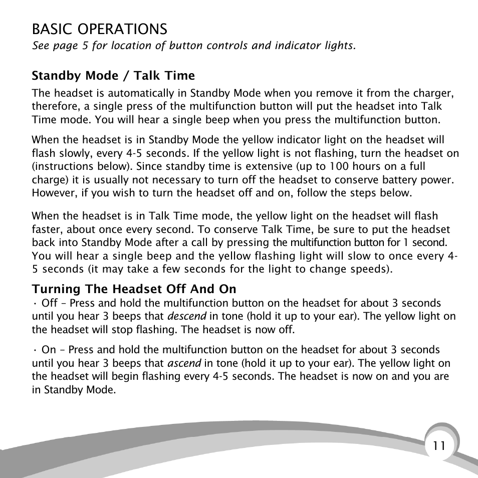 Basic operations | VXI B150-GTX User Manual | Page 11 / 24