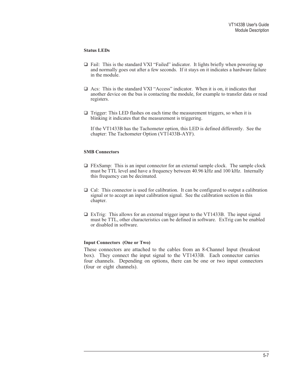 VXI VT1433B User Manual | Page 115 / 203