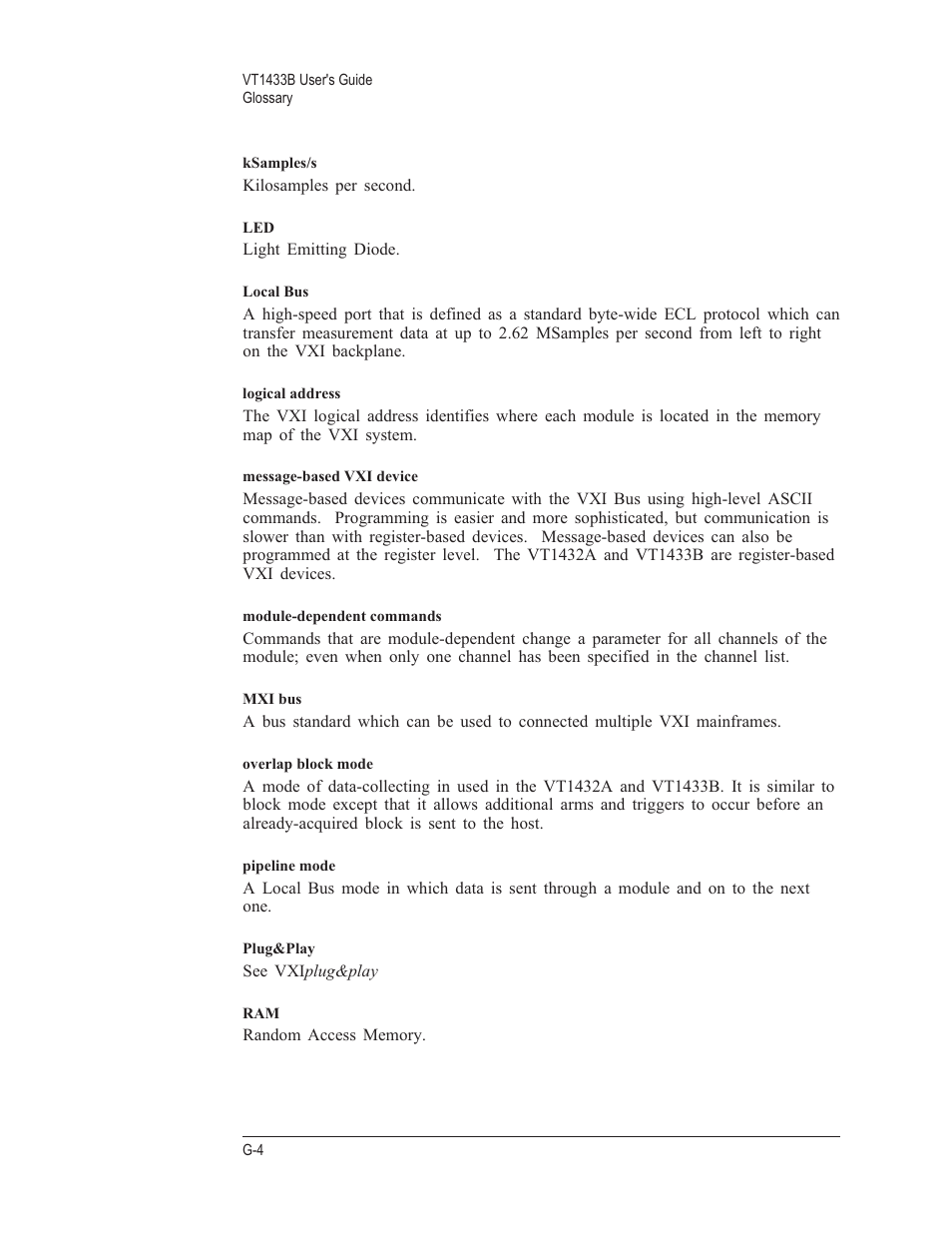 VXI VT1433B User Manual | Page 194 / 203