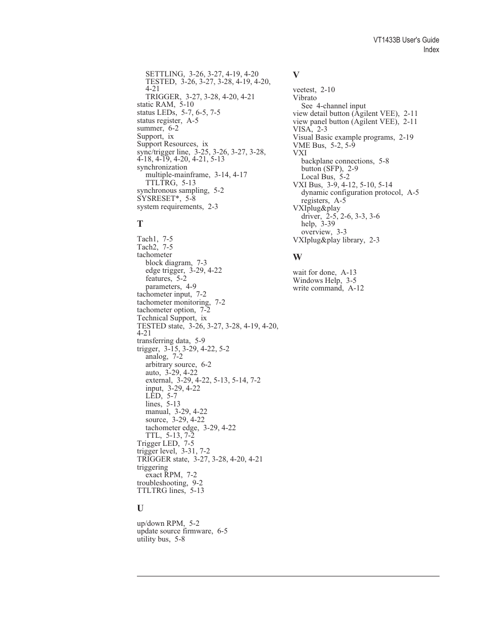 VXI VT1433B User Manual | Page 203 / 203