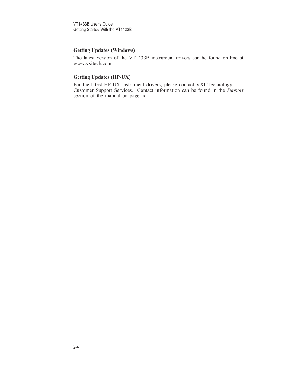 VXI VT1433B User Manual | Page 22 / 203