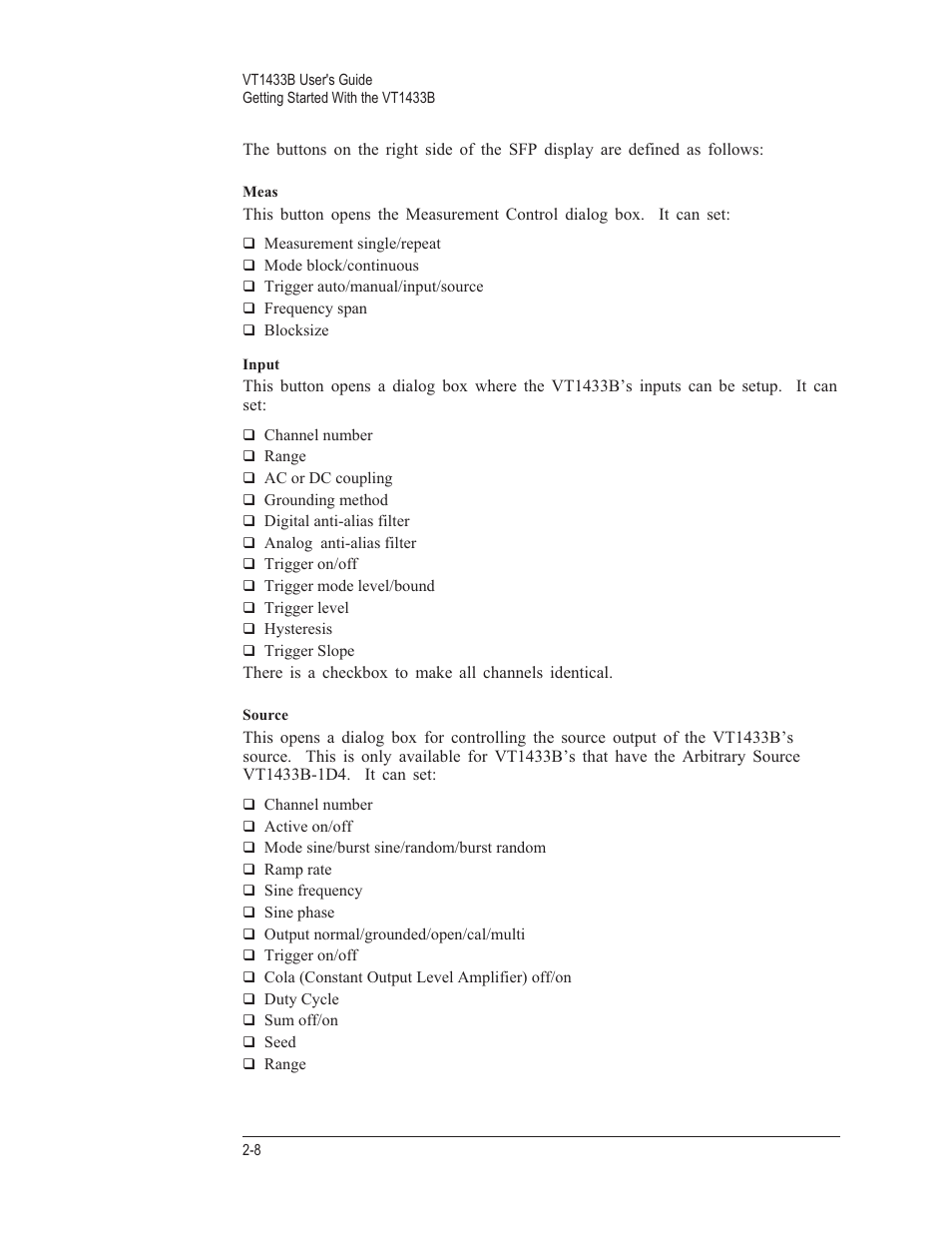 VXI VT1433B User Manual | Page 26 / 203