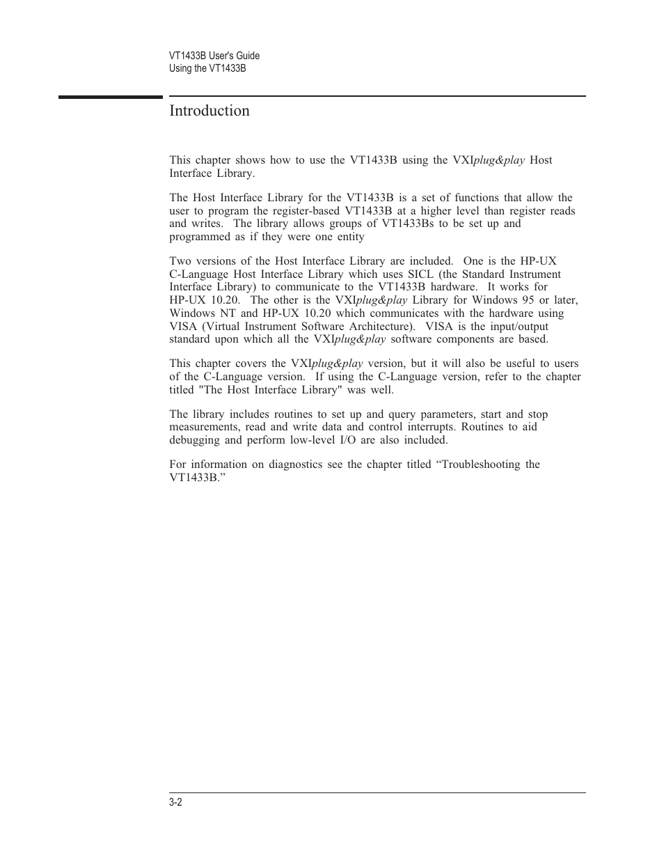 Introduction 3-2, Introduction | VXI VT1433B User Manual | Page 40 / 203