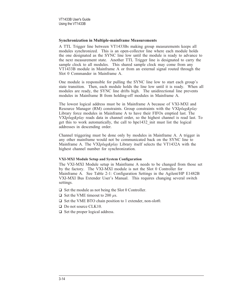 VXI VT1433B User Manual | Page 52 / 203
