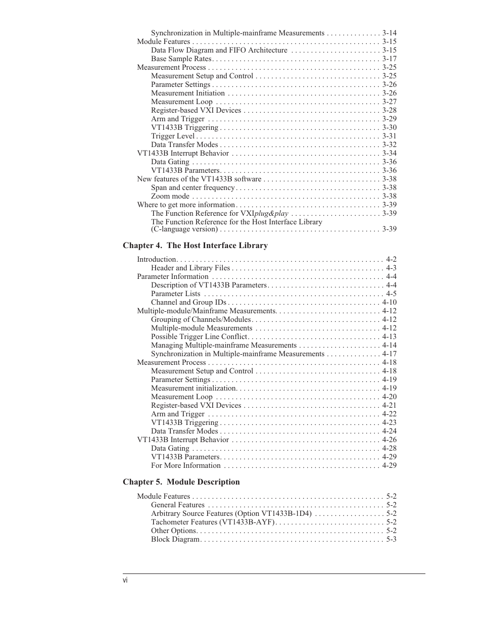 VXI VT1433B User Manual | Page 6 / 203