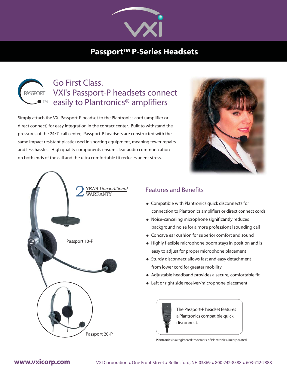 VXI Passport P-Series User Manual | 1 page