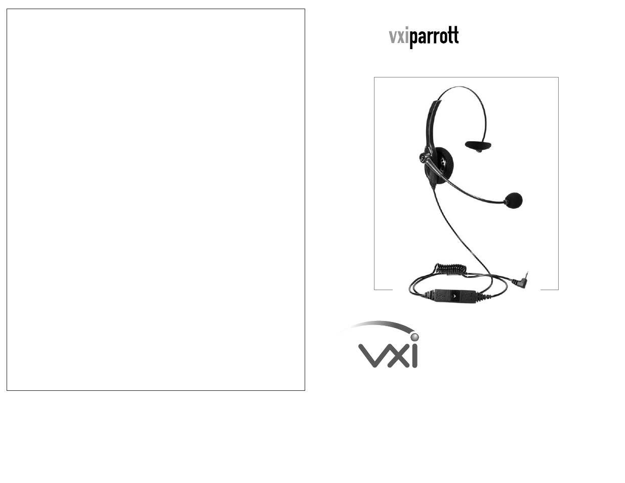 VXI Parrott CP100 User Manual | 2 pages