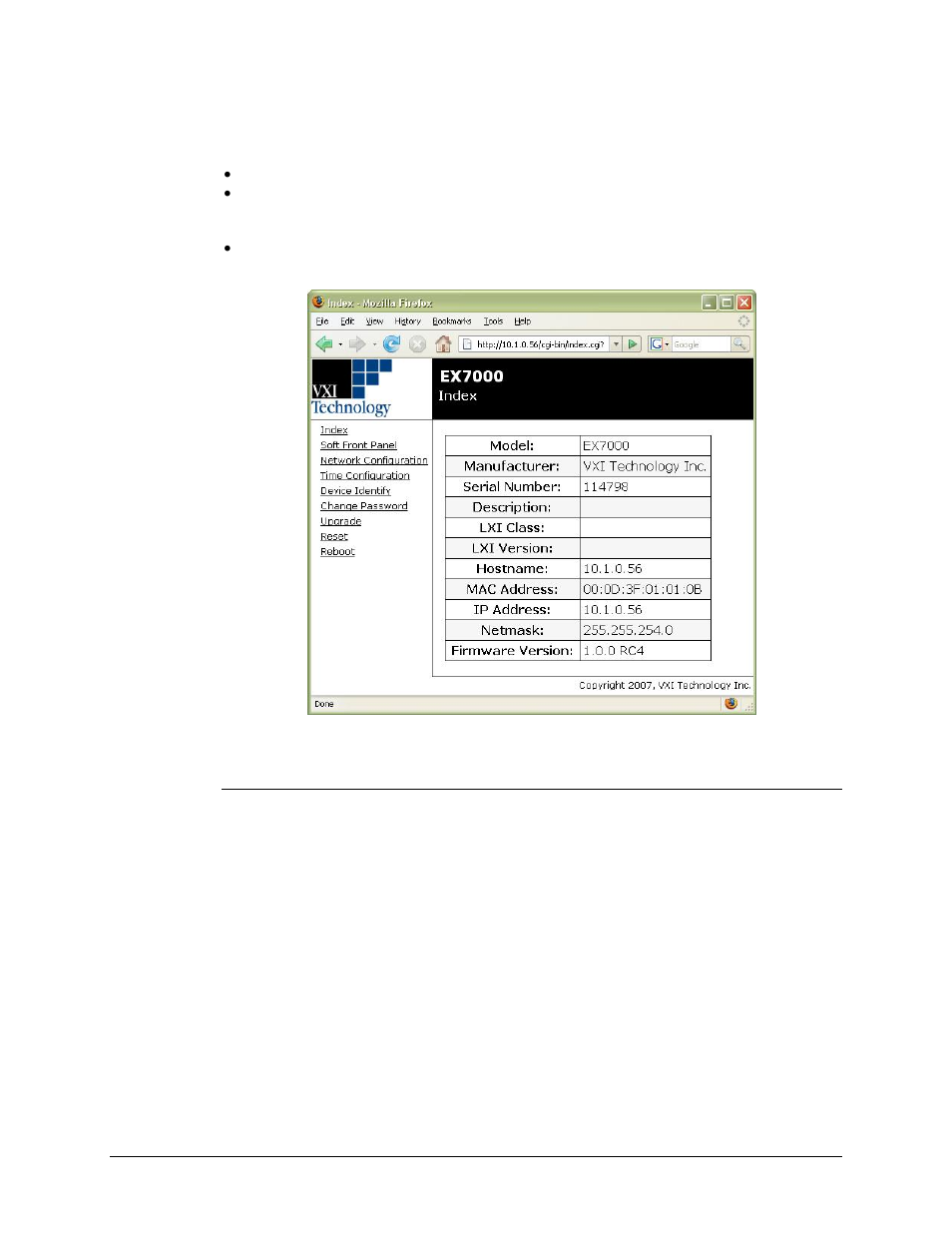 Password protection | VXI EX7000 User Manual | Page 26 / 39