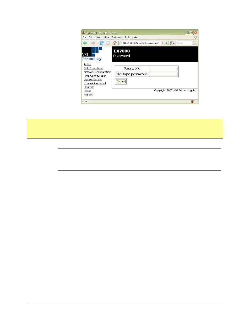 Vxi technology logo, Ex7000 title block | VXI EX7000 User Manual | Page 27 / 39