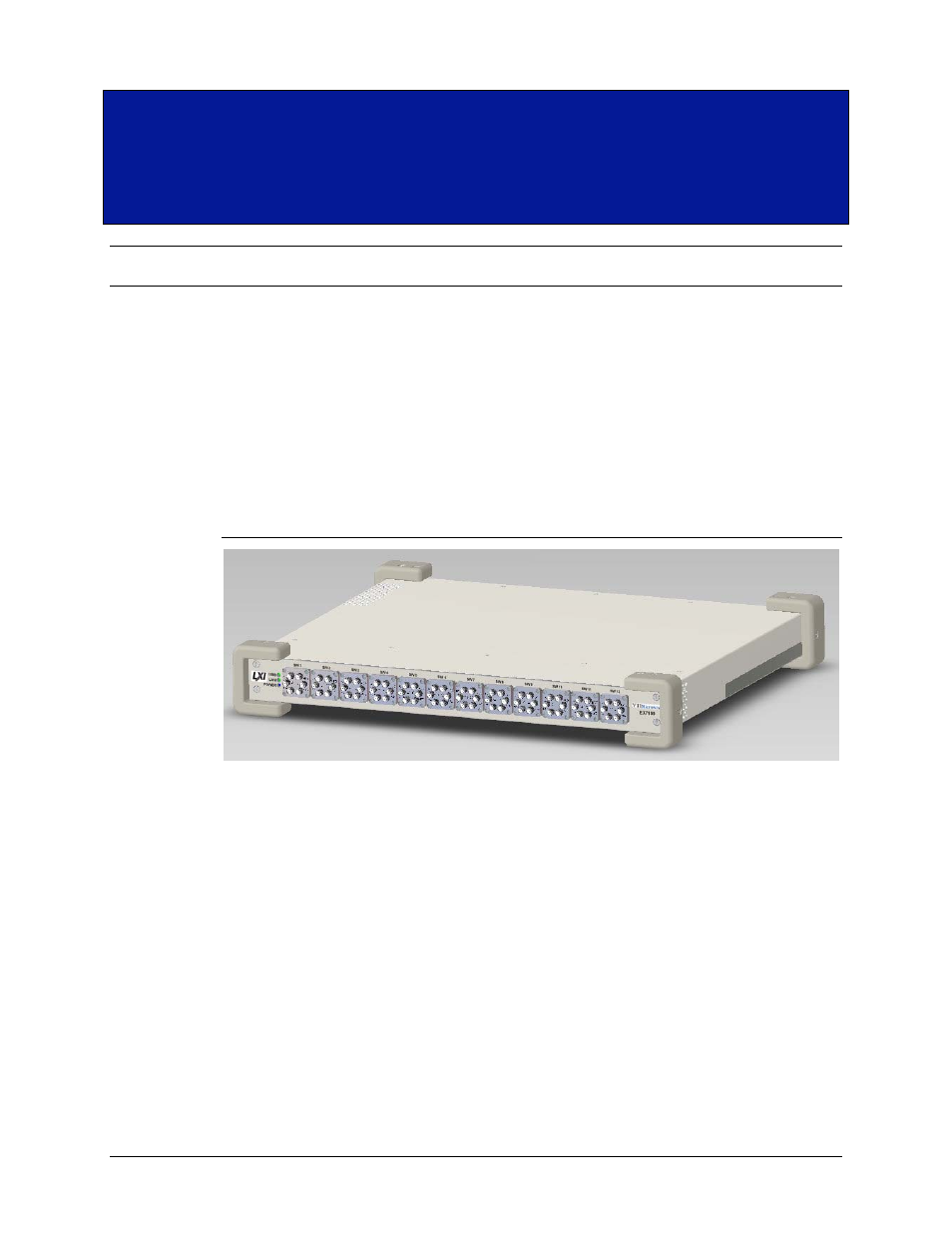 Section 1, Introduction, Ection | Ntroduction | VXI EX7000 User Manual | Page 9 / 39