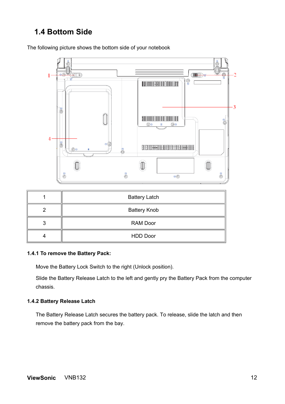 4 bottom side | VIEWSONIC VS13191 User Manual | Page 19 / 35