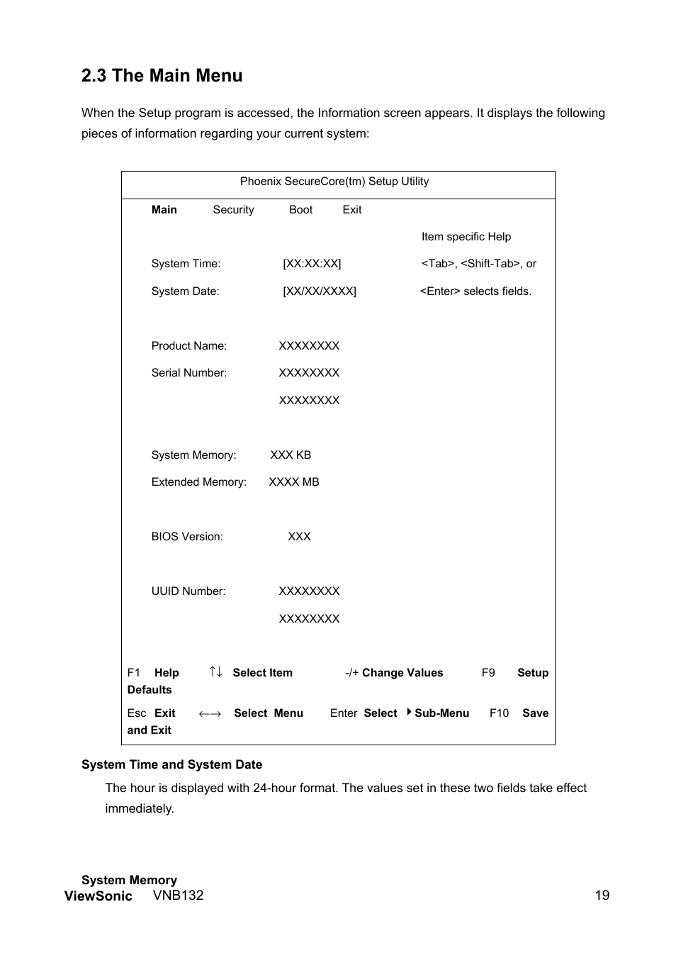 3 the main menu | VIEWSONIC VS13191 User Manual | Page 26 / 35