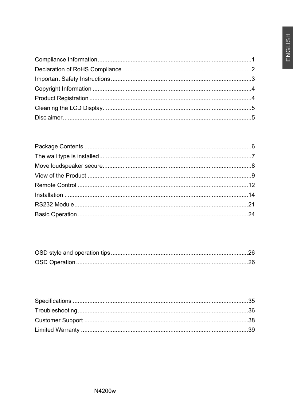 VIEWSONIC N4200W User Manual | Page 2 / 42