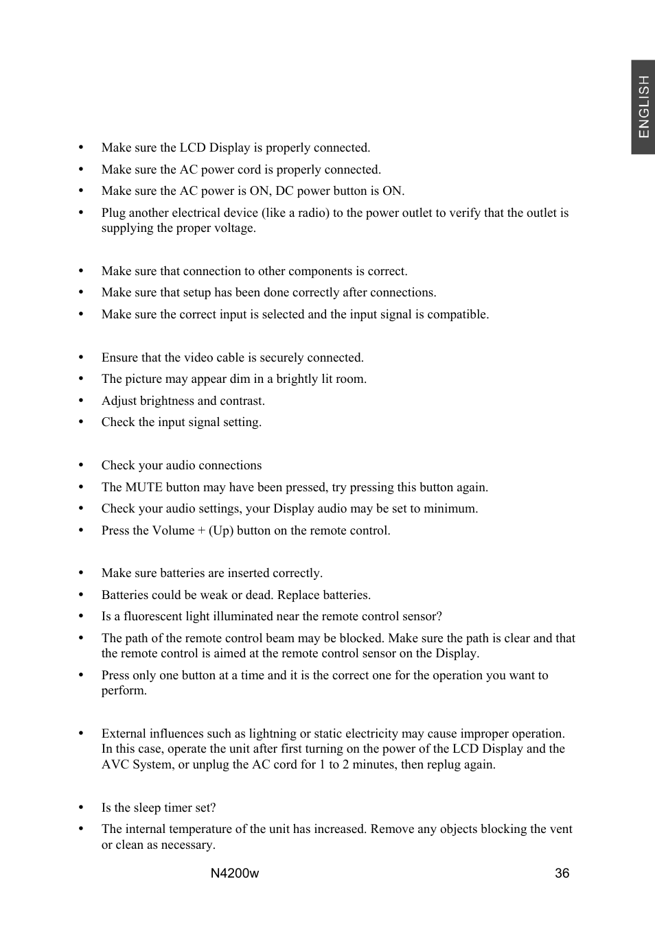 Troubleshooting | VIEWSONIC N4200W User Manual | Page 38 / 42