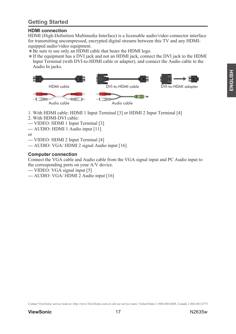 Getting started | VIEWSONIC VS11769-2M User Manual | Page 22 / 50