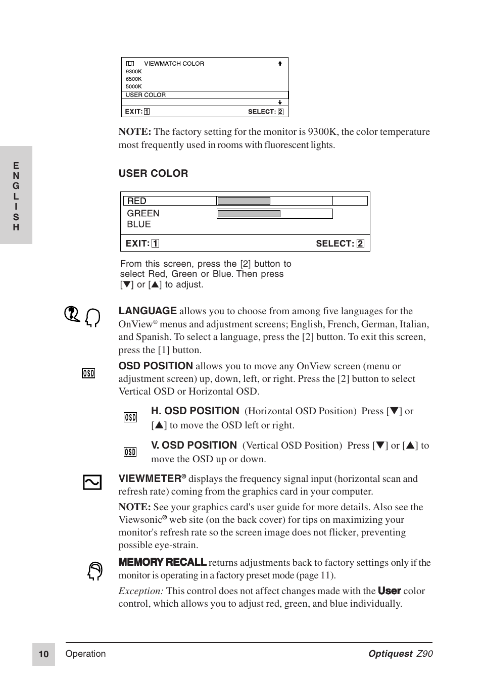 VIEWSONIC Z90 User Manual | Page 11 / 16