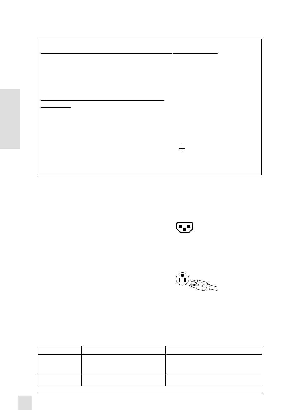 Table a, Power cord safety guidelines (continued) | VIEWSONIC Z90 User Manual | Page 3 / 16