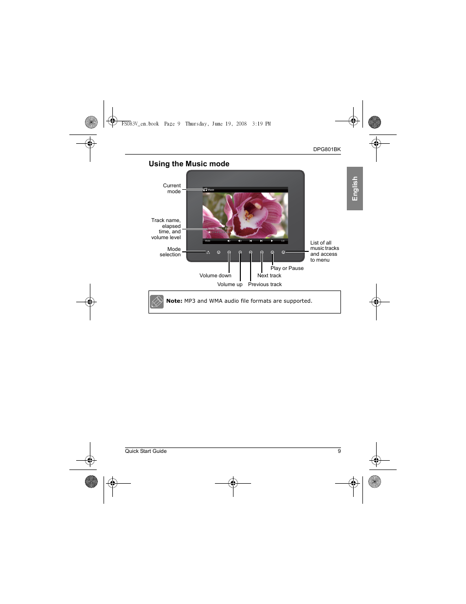 Using the music mode | VIEWSONIC VS12242 User Manual | Page 16 / 18