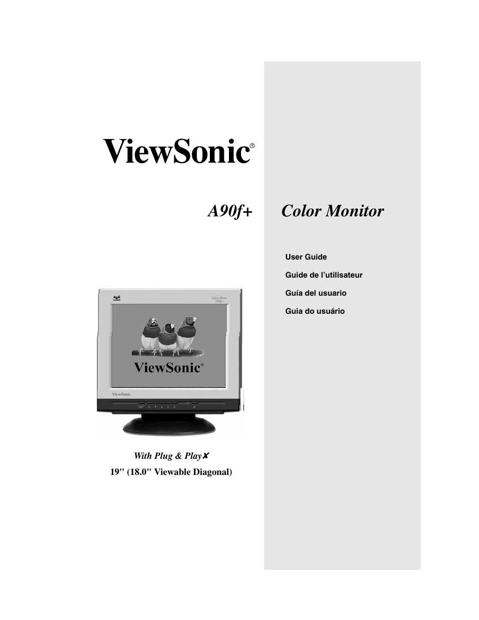 VIEWSONIC A90F+ User Manual | 19 pages