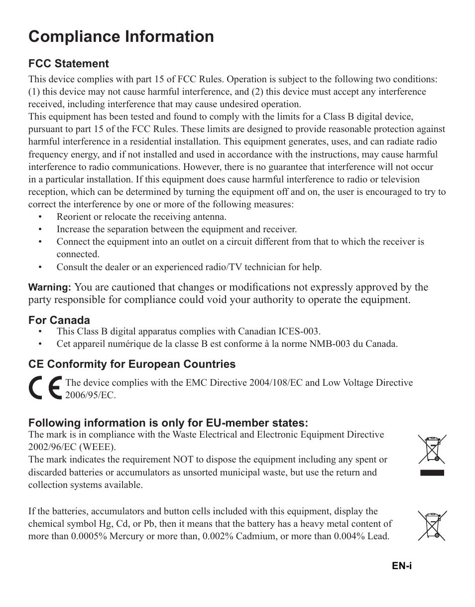Compliance information | VIEWSONIC PJD5112 User Manual | Page 2 / 43