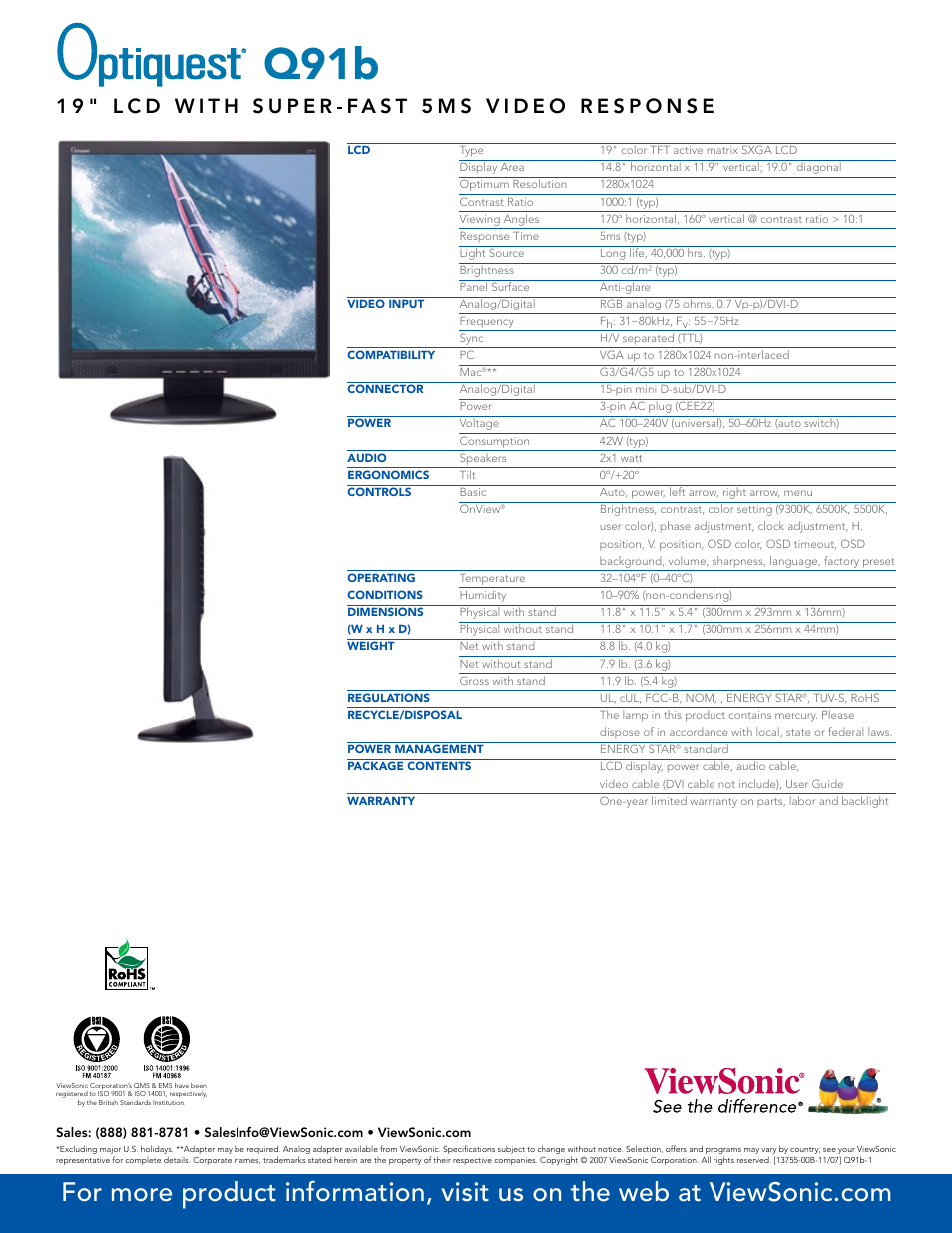 Q91b | VIEWSONIC Q91B User Manual | Page 2 / 2