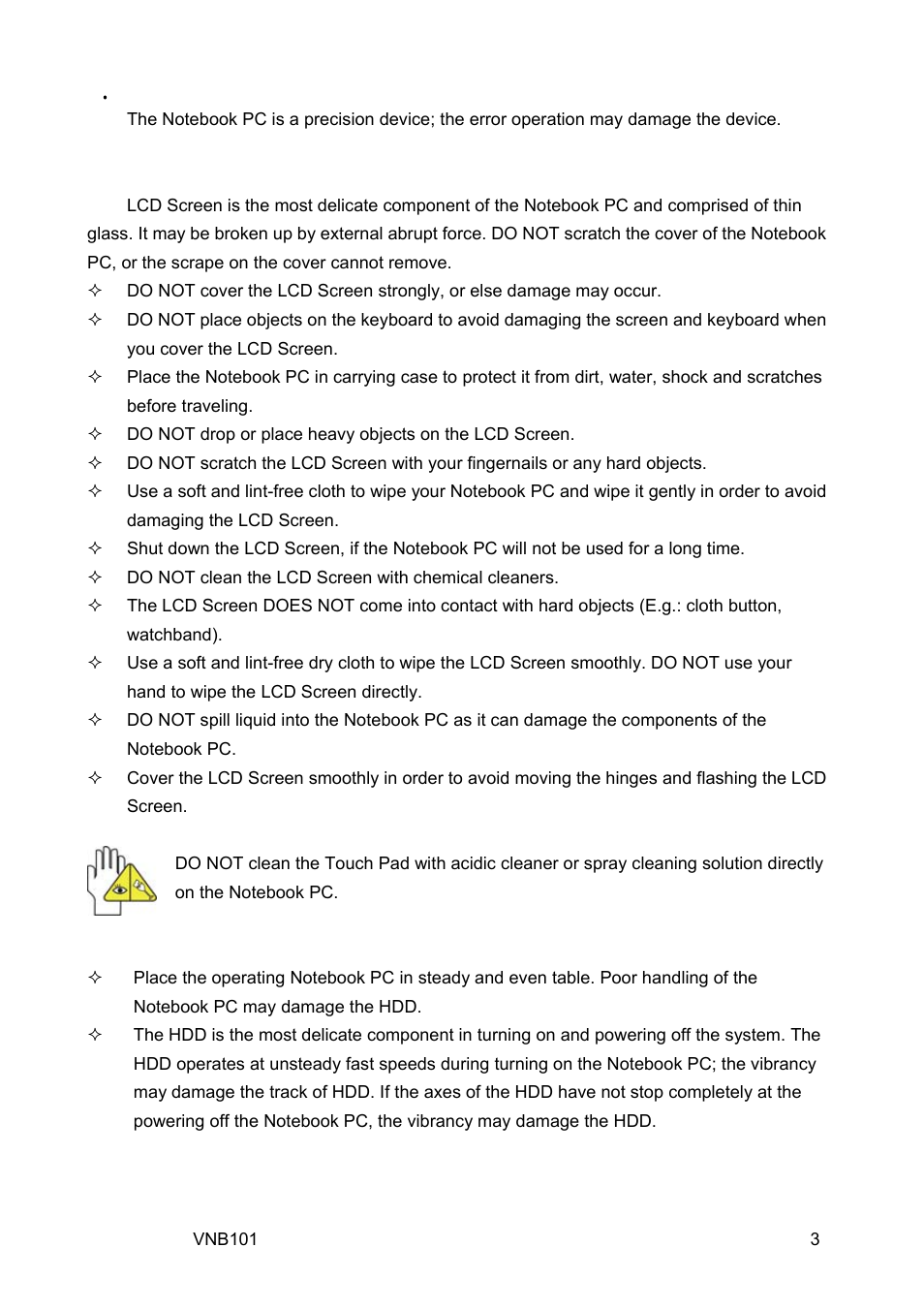 1 lcd screen, 2 hard disk drive (hdd) | VIEWSONIC VS12638 User Manual | Page 12 / 55