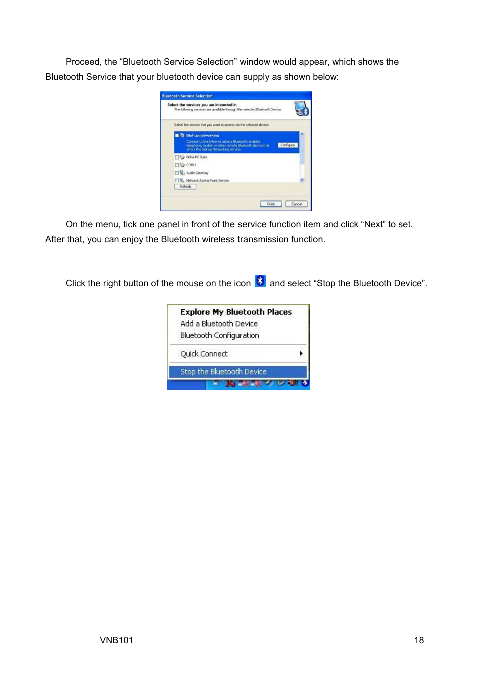 4 bluetooth service selection, 5 terminate a connection | VIEWSONIC VS12638 User Manual | Page 27 / 55