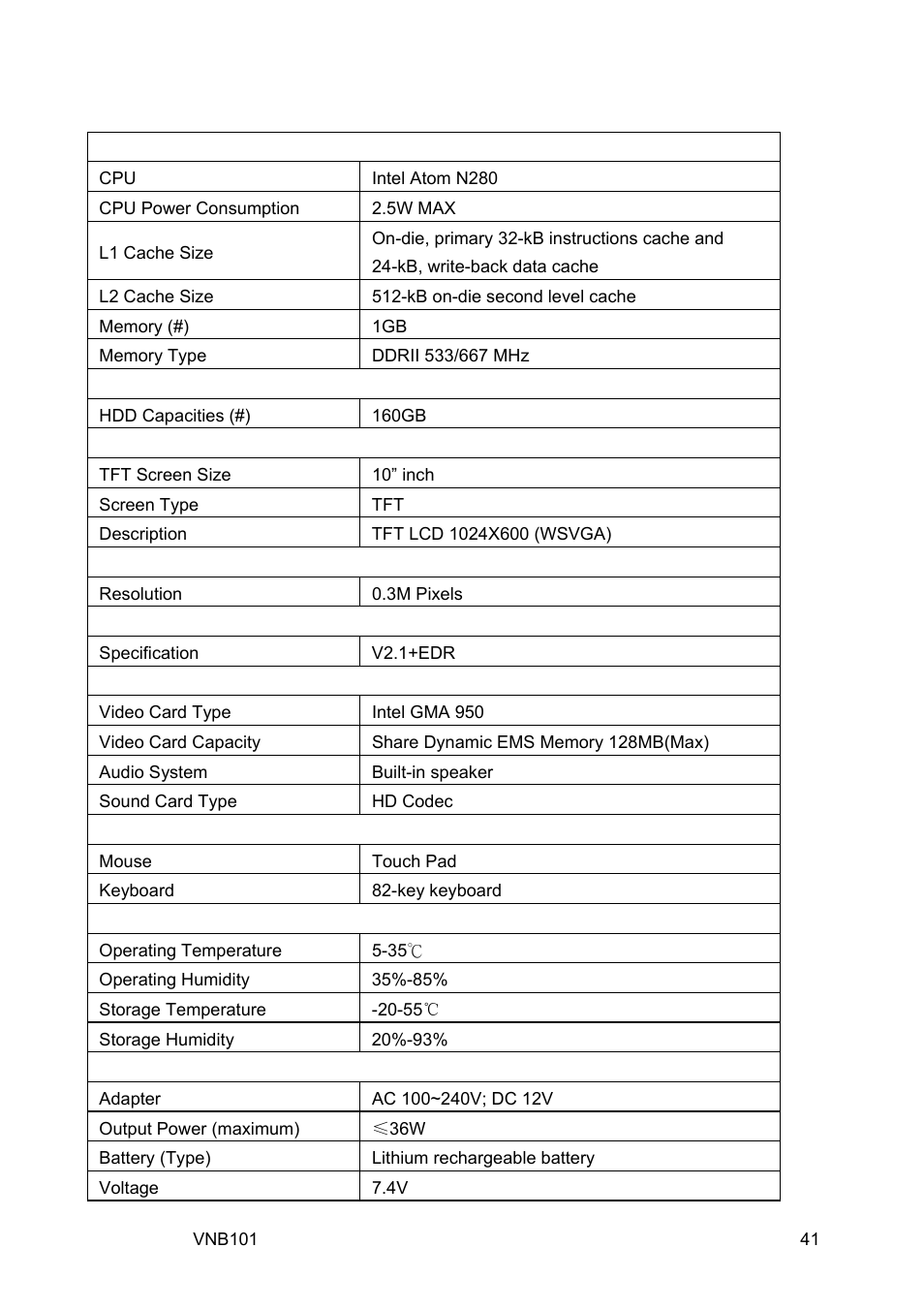 2 specifications | VIEWSONIC VS12638 User Manual | Page 50 / 55