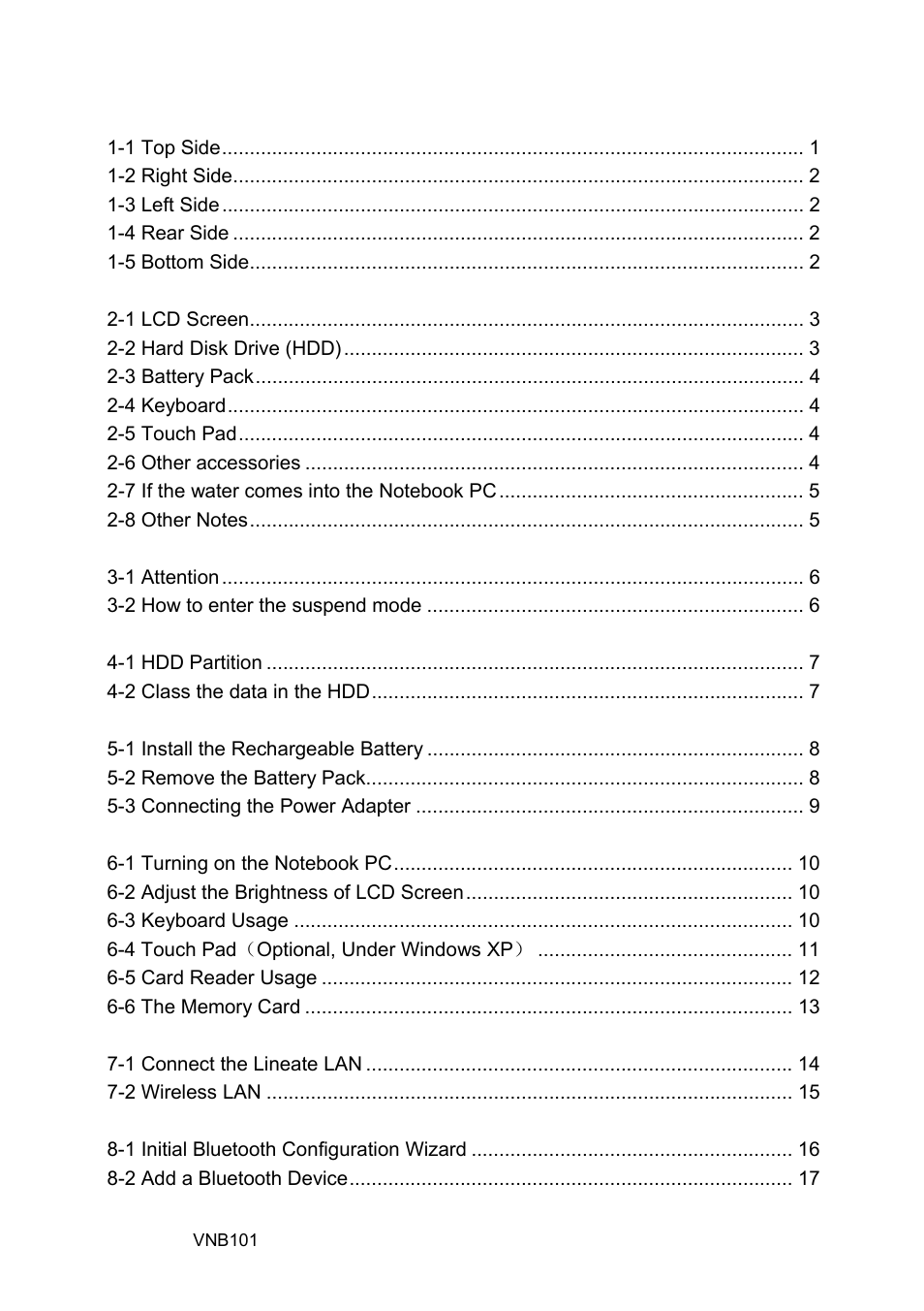 Content | VIEWSONIC VS12638 User Manual | Page 8 / 55