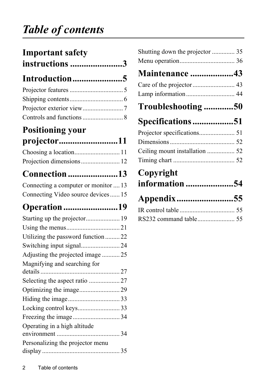 VIEWSONIC VS13308 User Manual | Page 5 / 69