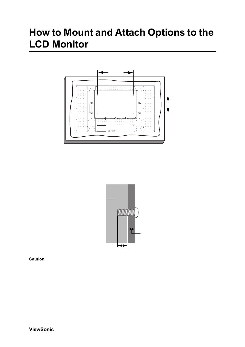 How to mount and attach options to the lcd monitor | VIEWSONIC CD4230 VS12541 User Manual | Page 15 / 45