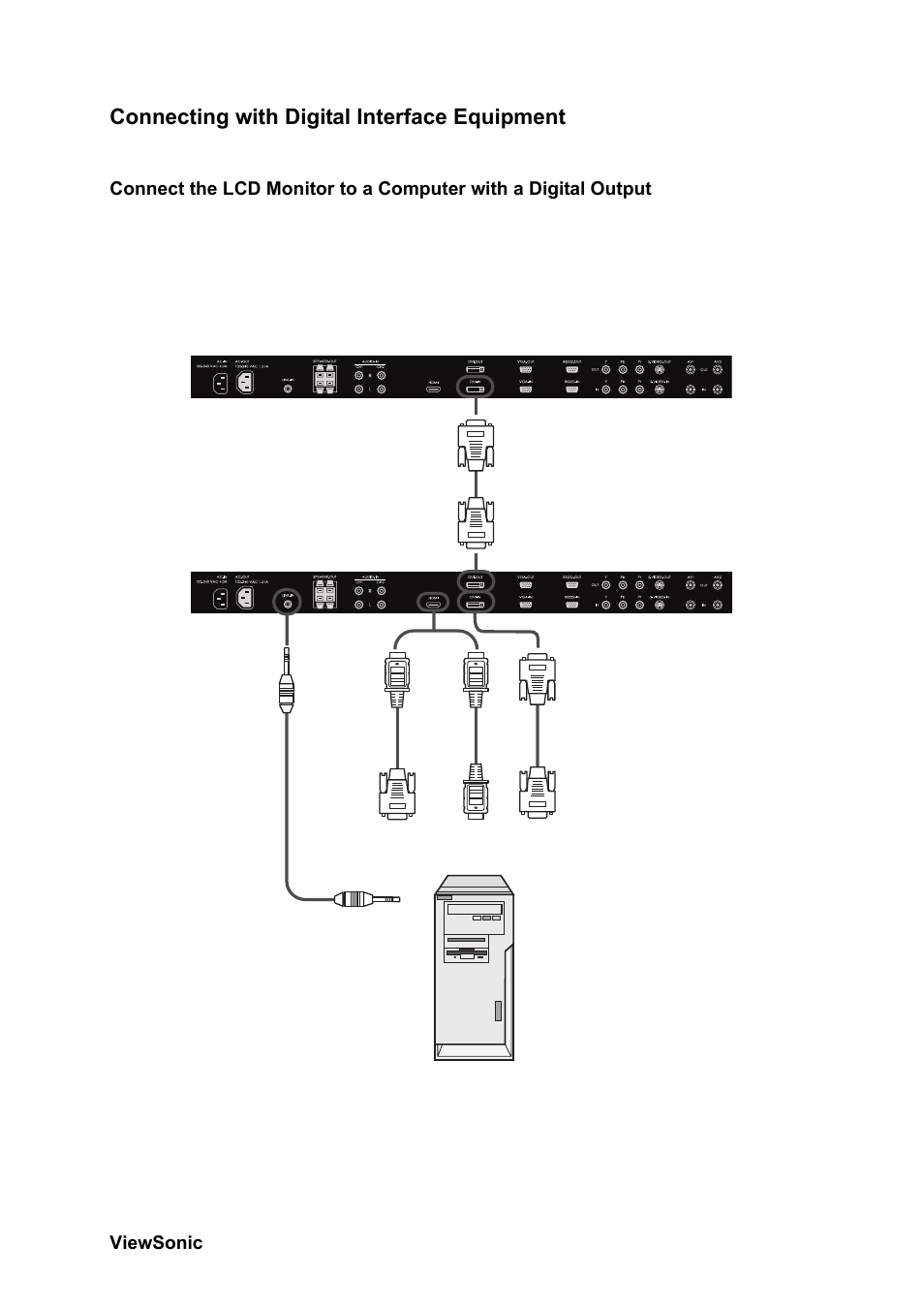 Connecting with digital interface equipment | VIEWSONIC CD4230 VS12541 User Manual | Page 19 / 45