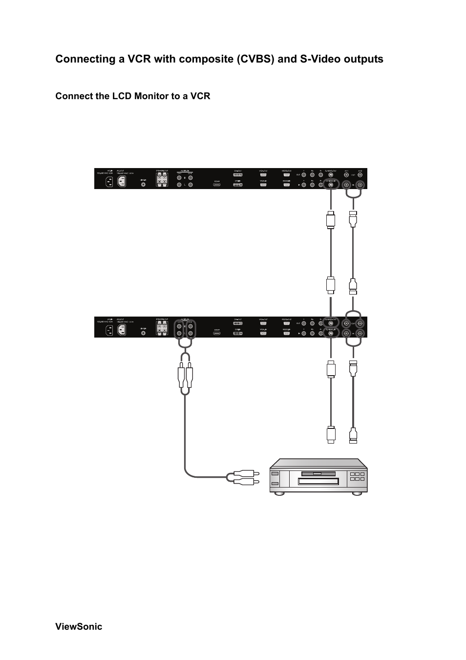 Connect the lcd monitor to a vcr | VIEWSONIC CD4230 VS12541 User Manual | Page 21 / 45