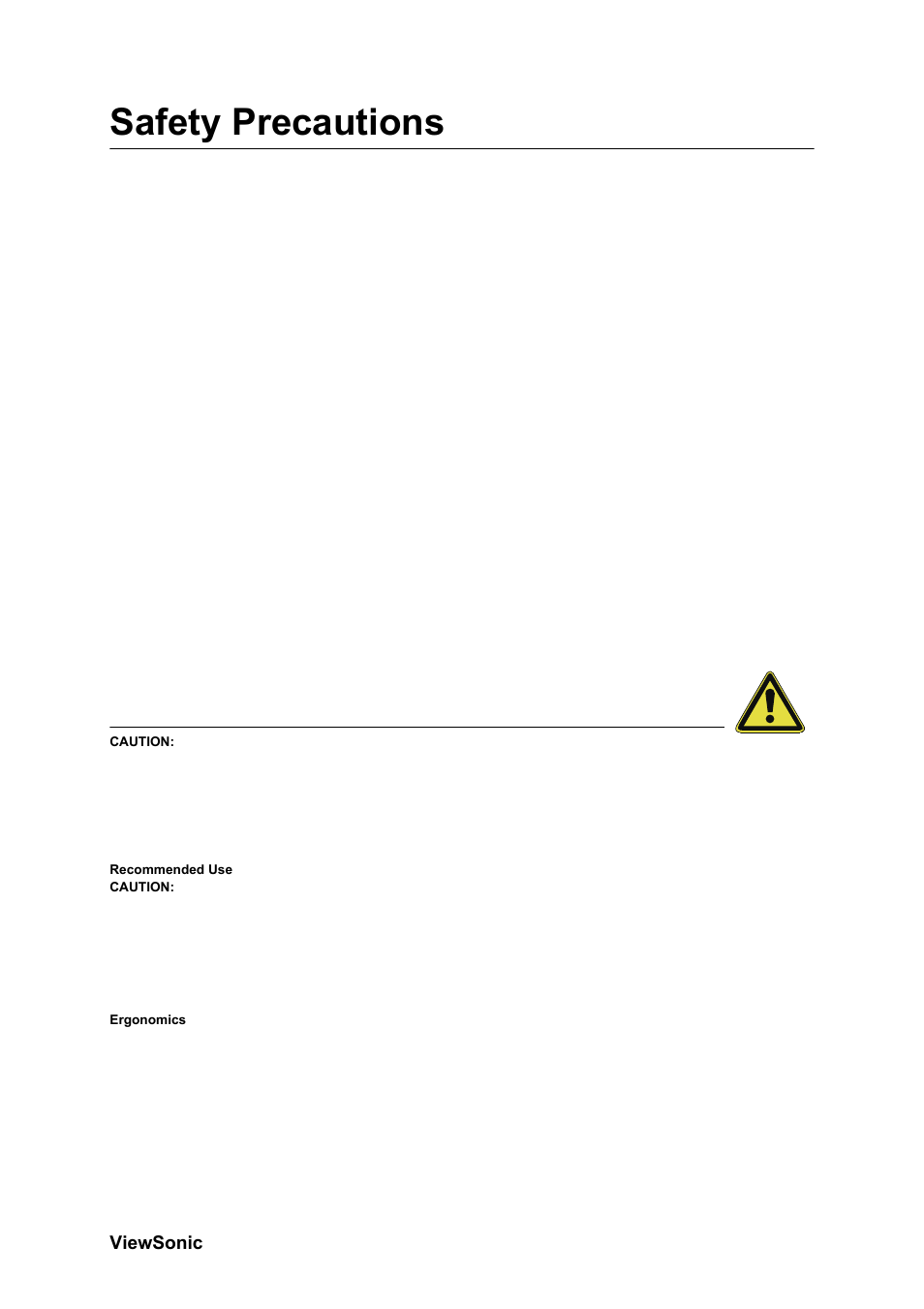 Safety precautions | VIEWSONIC CD4230 VS12541 User Manual | Page 7 / 45