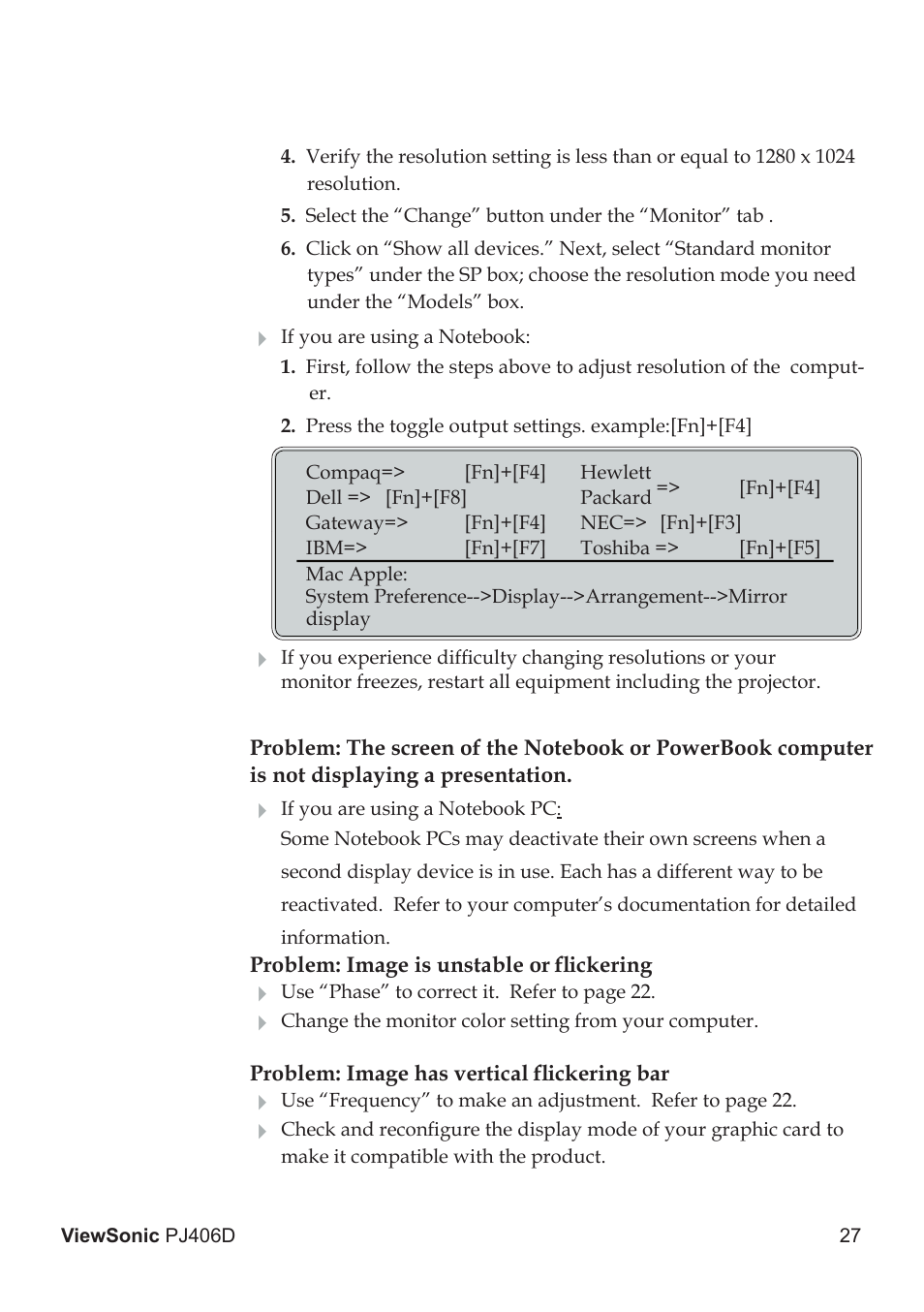 VIEWSONIC PJ406D User Manual | Page 31 / 38
